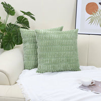 HKM-437267 Boho Striped Corduroy Throw Pillow Covers for Modern Farmhouse Christmas Home Decor