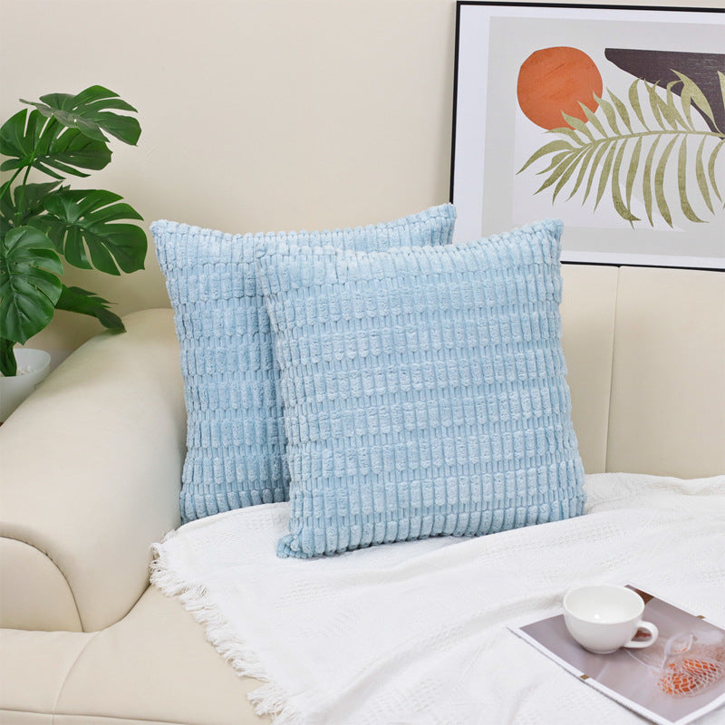 HKM-437267 Boho Striped Corduroy Throw Pillow Covers for Modern Farmhouse Christmas Home Decor