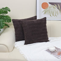 HKM-437267 Boho Striped Corduroy Throw Pillow Covers for Modern Farmhouse Christmas Home Decor