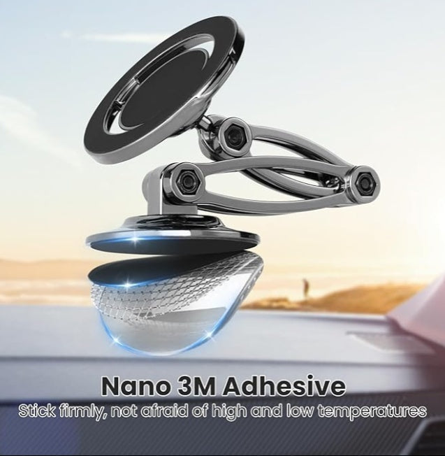 HKM-437395 Adjustable Magnetic Car Phone Holder with 360° Rotation for Dashboards