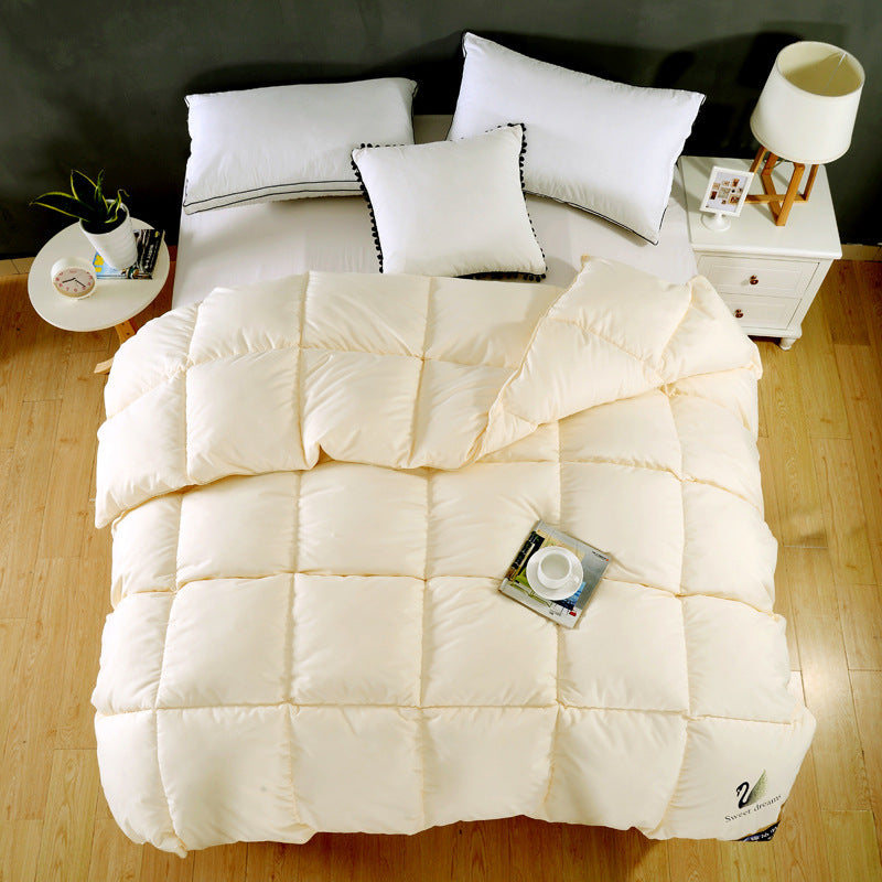 HKM-437459 Four Seasons White Duck Down Quilt with Feather Proof Cloth Cover