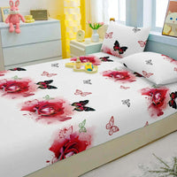 HKM-437459 Three-Piece Bedding Set - 1.8m Durable Chemical Fiber Bed Sheet and Pillowcases