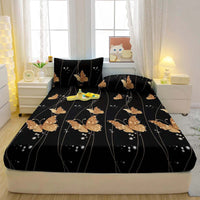 HKM-437459 Three-Piece Bedding Set - 1.8m Durable Chemical Fiber Bed Sheet and Pillowcases