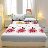 HKM-437459 Three-Piece Bedding Set - 1.8m Durable Chemical Fiber Bed Sheet and Pillowcases