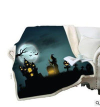 HKM-437523 Double-Thick Square Polyester Blanket for Spring and Autumn Comfort