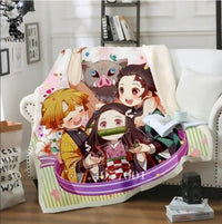 HKM-437523 Double-Thick Square Polyester Blanket for Spring and Autumn Comfort