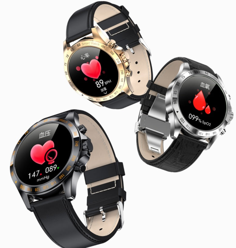 HKM-437651 Full-Touch HD Smart Health Monitor Watch with Heart Rate, Blood Pressure, and Sleep Analysis Features