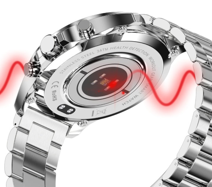 HKM-437651 Full-Touch HD Smart Health Monitor Watch with Heart Rate, Blood Pressure, and Sleep Analysis Features