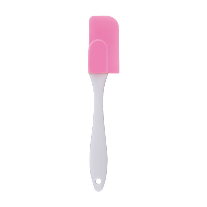 HKM-437651 Small Silicone Cake Splitter and Scraper with White Handle - Modern Design