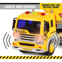 HKM-437779 Friction-Powered Construction Truck Excavator Toy for Kids Ages 2 to 7 - Plastic Sand Digger and Claw