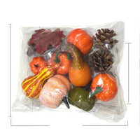 HKM-437907 Thanksgiving Decor Set with 50 Realistic Acorns, Pumpkins, Maple Leaves, and Pine Cones
