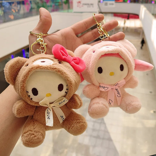 HKM-437971 Jiumaishop My Melody Plush Keychain Soft Stuffed Doll - Adorable Portable Toy for All Ages