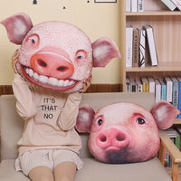 HKM-438099 Cotton Pig Head Plush Doll with PP Cotton Filling