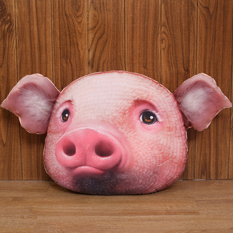 HKM-438099 Cotton Pig Head Plush Doll with PP Cotton Filling