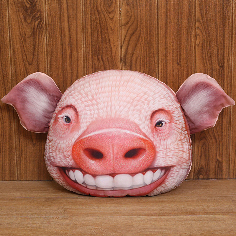 HKM-438099 Cotton Pig Head Plush Doll with PP Cotton Filling