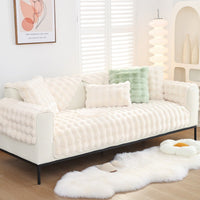 HKM-438355 Bubble Velvet Fleece Cushion Cover - Modern Non-Slip Sofa Cushion, Various Colors Available
