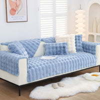 HKM-438355 Bubble Velvet Fleece Cushion Cover - Modern Non-Slip Sofa Cushion, Various Colors Available