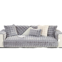 HKM-438355 Bubble Velvet Fleece Cushion Cover - Modern Non-Slip Sofa Cushion, Various Colors Available