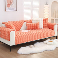 HKM-438355 Bubble Velvet Fleece Cushion Cover - Modern Non-Slip Sofa Cushion, Various Colors Available