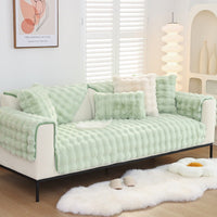HKM-438355 Bubble Velvet Fleece Cushion Cover - Modern Non-Slip Sofa Cushion, Various Colors Available