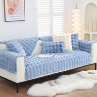 HKM-438355 Bubble Velvet Fleece Cushion Cover - Modern Non-Slip Sofa Cushion, Various Colors Available