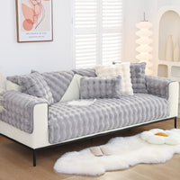HKM-438355 Bubble Velvet Fleece Cushion Cover - Modern Non-Slip Sofa Cushion, Various Colors Available