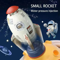 HKM-438547 360° Rotating Mini Plastic Rocket Sprinkler for Outdoor Water Play - Ideal for Kids' Summer Fun
