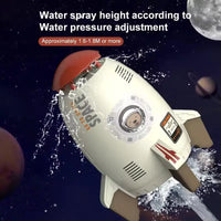 HKM-438547 360° Rotating Mini Plastic Rocket Sprinkler for Outdoor Water Play - Ideal for Kids' Summer Fun
