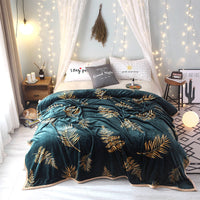 HKM-438611 Soft Flannel Coral Blanket for Adults - Modern Geometric Design, Multiple Sizes Available