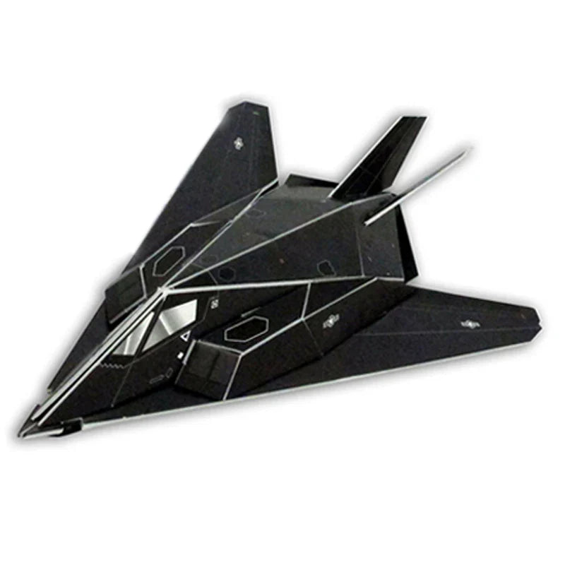HKM-438867 3D DIY Paper Attack Helicopter Model Puzzle for Kids - Educational Jigsaw Toy