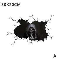 HKM-439059 Halloween Skull Waterproof Wall Sticker for Decorative Touch