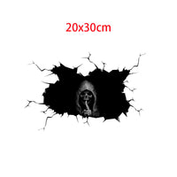 HKM-439059 Halloween Skull Waterproof Wall Sticker for Decorative Touch