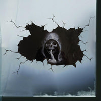 HKM-439059 Halloween Skull Waterproof Wall Sticker for Decorative Touch