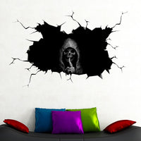 HKM-439059 Halloween Skull Waterproof Wall Sticker for Decorative Touch