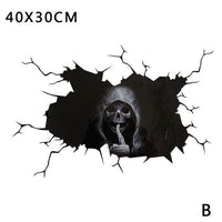 HKM-439059 Halloween Skull Waterproof Wall Sticker for Decorative Touch