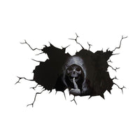HKM-439059 Halloween Skull Waterproof Wall Sticker for Decorative Touch