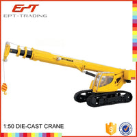 HKM-439251 1:50 Scale Metal Mini Crawler Truck Crane Toy for Kids - Engineering Vehicle Model