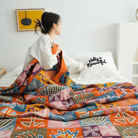 HKM-439443 Cool Cotton Five-Layer Towel Blanket for Spring and Autumn (1.5x2m, 2.3x2m)