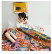 HKM-439443 Cool Cotton Five-Layer Towel Blanket for Spring and Autumn (1.5x2m, 2.3x2m)