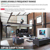 HKM-439507 Wireless On-Ear Headphones with Enhanced Bass for Home Use