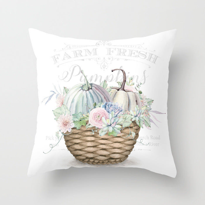 HKM-439571 Halloween Pumpkin Decorative Pillow Cushion - Cotton, 45x45cm, Multiple Designs Available