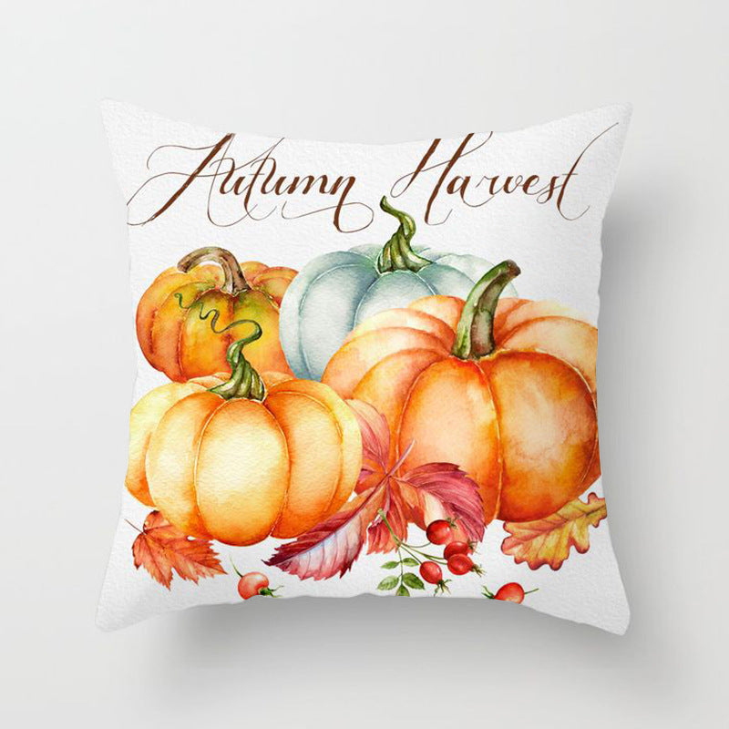 HKM-439571 Halloween Pumpkin Decorative Pillow Cushion - Cotton, 45x45cm, Multiple Designs Available