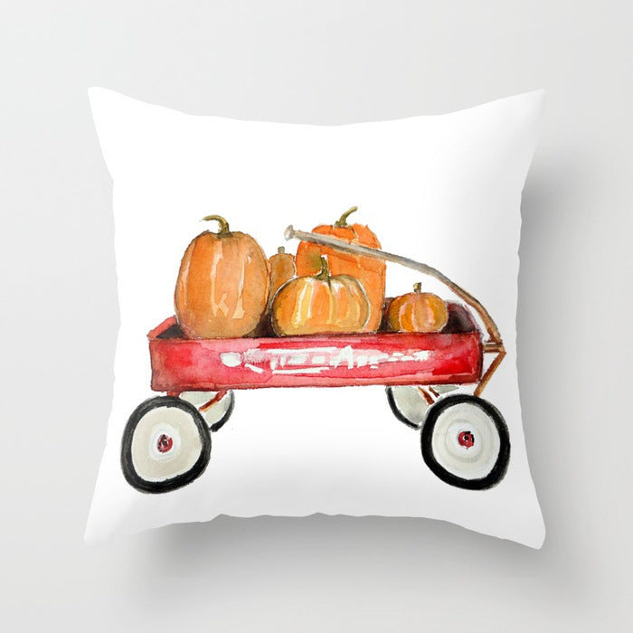 HKM-439571 Halloween Pumpkin Decorative Pillow Cushion - Cotton, 45x45cm, Multiple Designs Available