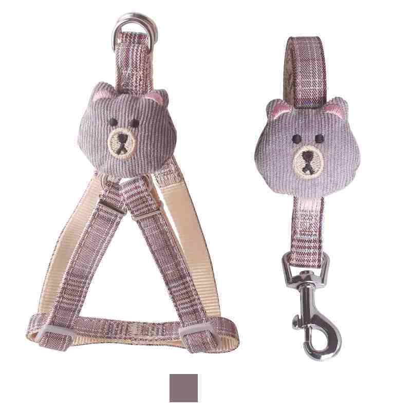 HKM-439635 Adjustable Dog Vest Leash for Small and Medium Dogs - Durable Cloth, 1.0m and 1.5m Lengths, Multiple Colors Available