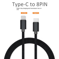 HKM-439699 Braided PD Data Cable for Fast Charging and Data Transfer, 20W, 1M Length, Black