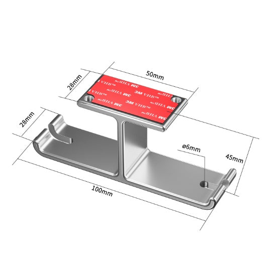 HKM-439827 Under Desk Headphone Holder - Dual Hanger for Headphones, Earphones, and Accessories - Aluminum Alloy Storage Solution
