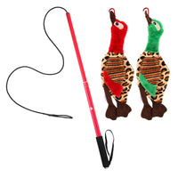 HKM-439891 Telescopic Funny Dog Stick Cat Teaser Pet Training Rod
