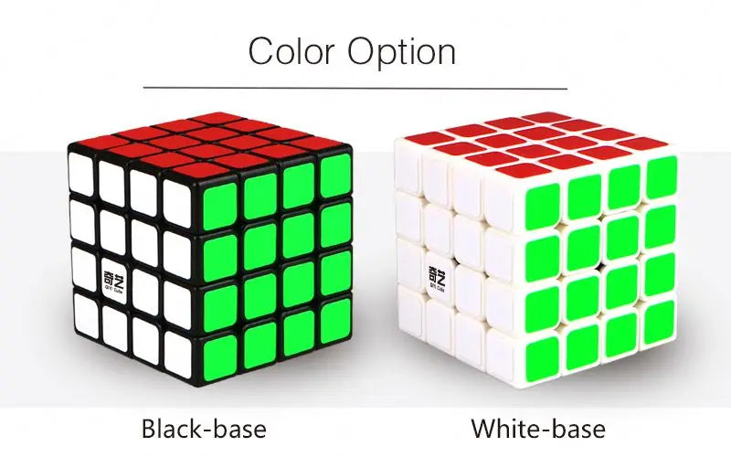 HKM-440019 Qiyi 4x4 Speed Cube Stickerless Magic Puzzle for All Ages, Smooth and Challenging Experience