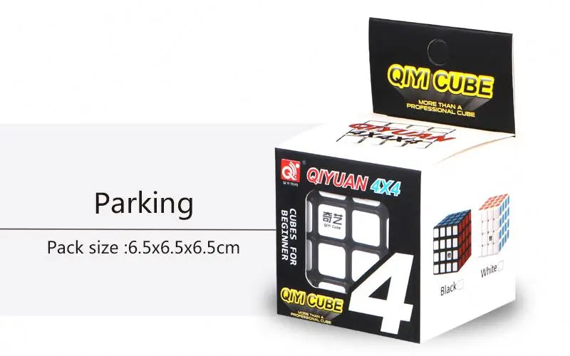 HKM-440019 Qiyi 4x4 Speed Cube Stickerless Magic Puzzle for All Ages, Smooth and Challenging Experience