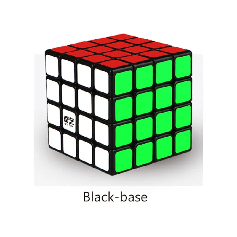 HKM-440019 Qiyi 4x4 Speed Cube Stickerless Magic Puzzle for All Ages, Smooth and Challenging Experience